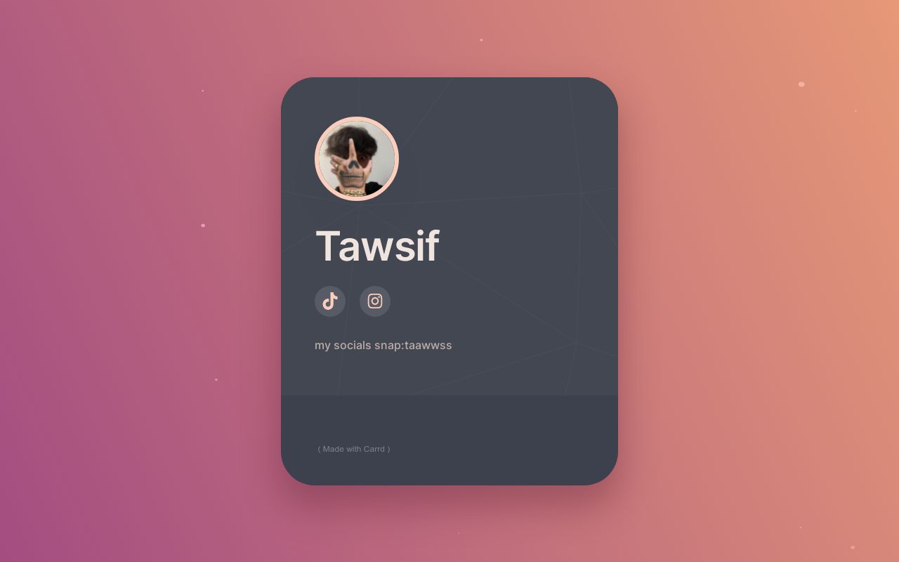 Carrd profile picture for @tawsif